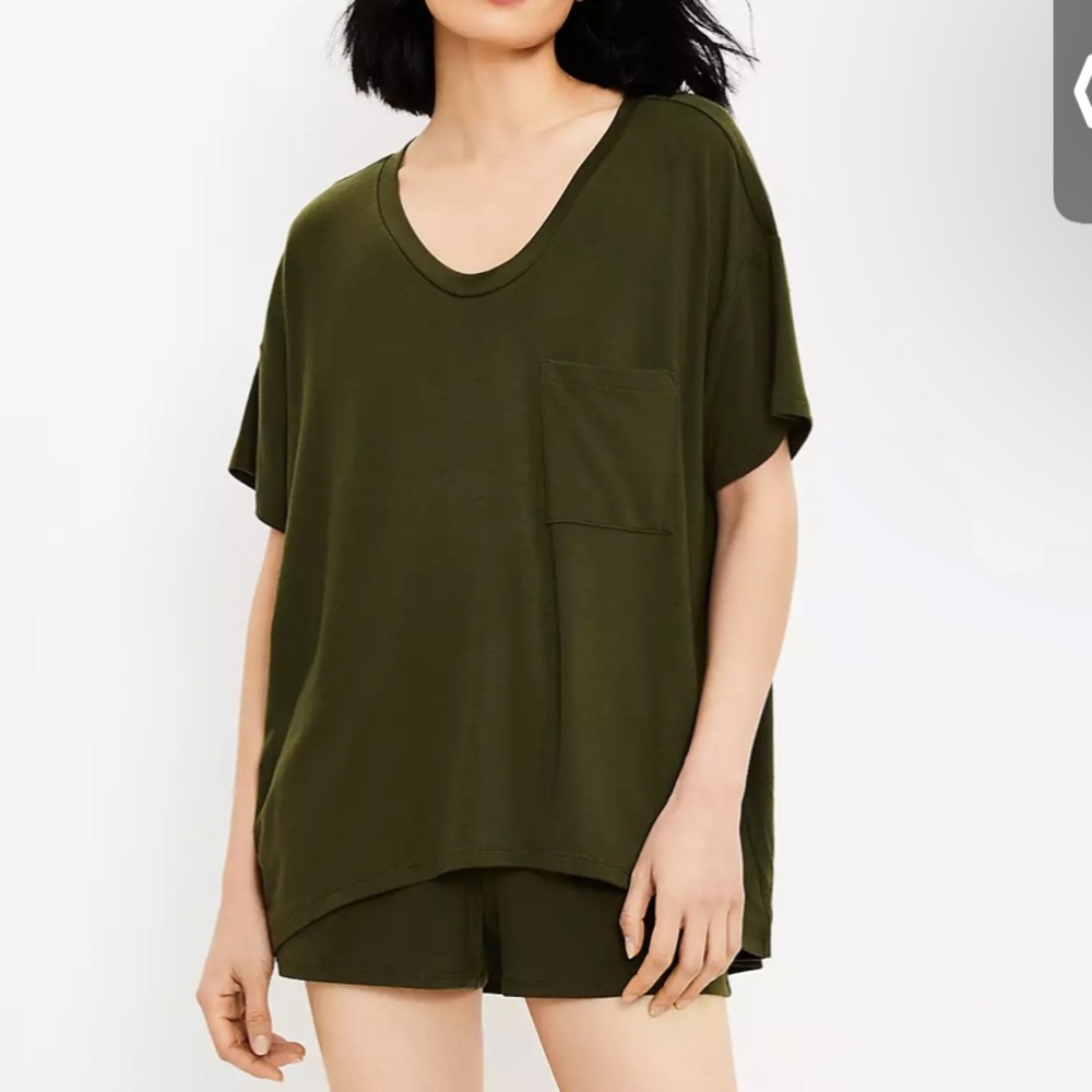 NWT LOFT Oversized Luxe‎ Knit Pocket Pajama Top